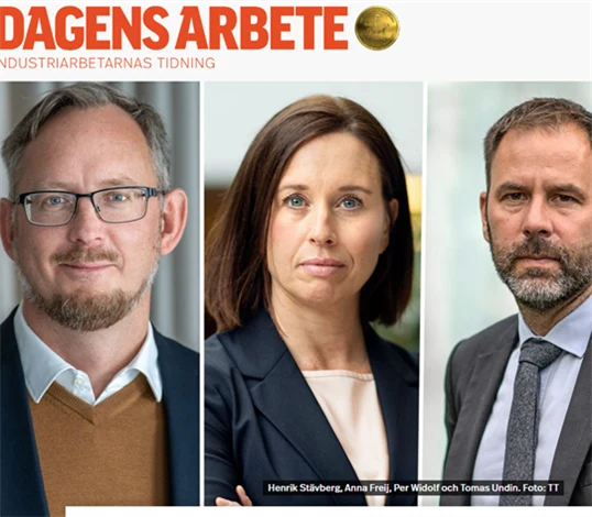 TMF:s förhandlingschef Anna Freij i Dagens Arbete